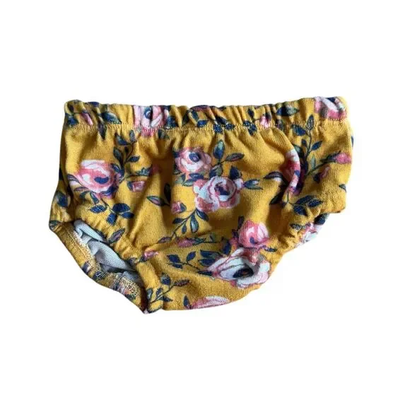 Girls Sz 18 Months Yellow Floral Dress & Bloomers 2 Pc Set LITTLE LASS - Picture 5 of 8